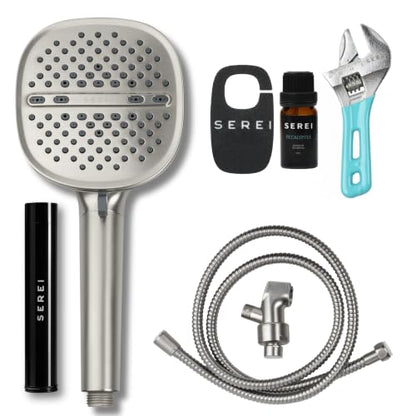 Filtered Shower Head with Chlorine & Hard Water Filters - Brushed Nickel