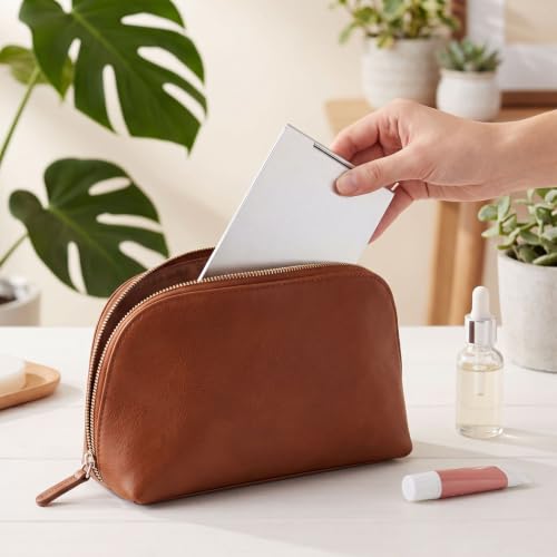 Portable Folding Vanity Mirror, Compact Travel Makeup Mirror, 3.9x2.6 Inch
