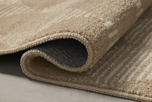 Loloi Chris Loves Julia Lawrence Sand Ivory Bath Mat - 1'10" x 5' Rectangular