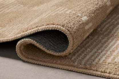 Loloi Chris Loves Julia Lawrence Sand Ivory Bath Mat - 1'10" x 5' Rectangular