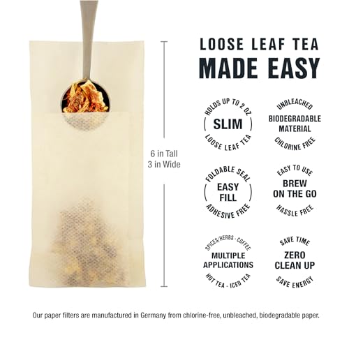 Tiesta Tea - Loose Leaf Starter Kit | Premium Starter Kit Sampler | High to Non Caffeinated | Make Hot & Iced Tea | Starter Kit with Black, Green, Herbal Tea Sample Bags and 100 Disposable Tea Filters