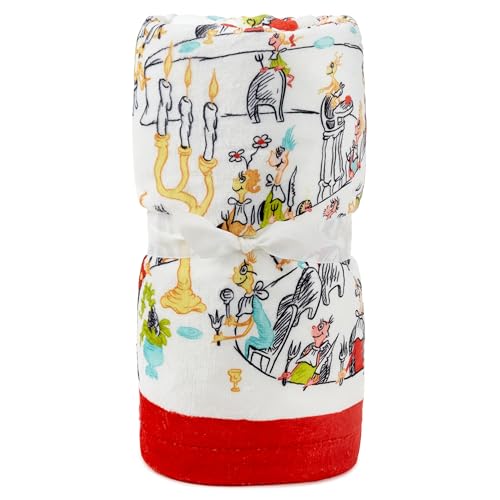 Hallmark Dr. Seuss's How The Grinch Stole Christmas Throw Blanket 50x60 - Holiday Cozy Decor