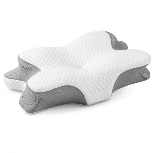 Nucca Neck Pillow - Dual-Density Memory Foam Cervical Support, 1 Pack - Black