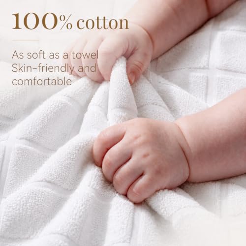 C3 White 20x32 Inch Cotton Bath Mat Towel - Soft & Absorbent Floor Rug