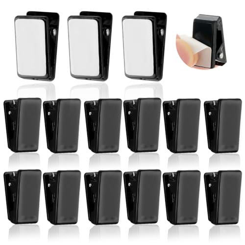 Self-Adhesive Wall Clips for Hanging - Black, 15 Pack