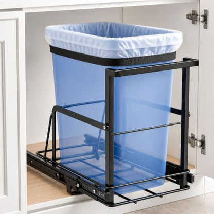 Under Sink Pull-Out Trash Can Frame for 30-50 Qt Bins - Soft Close Mechanism