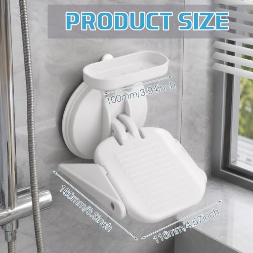 Shower Foot Rest with Suction Cup for Shaving Legs - No Drill, Non Slip Bathroom Step Stool