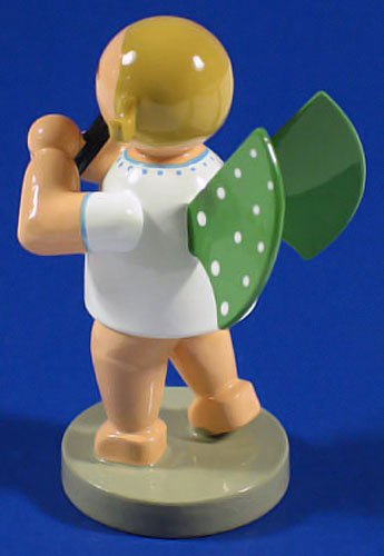 German Hand-Painted Angel Figurine with Recorder - Wendt & Kühn Collectible