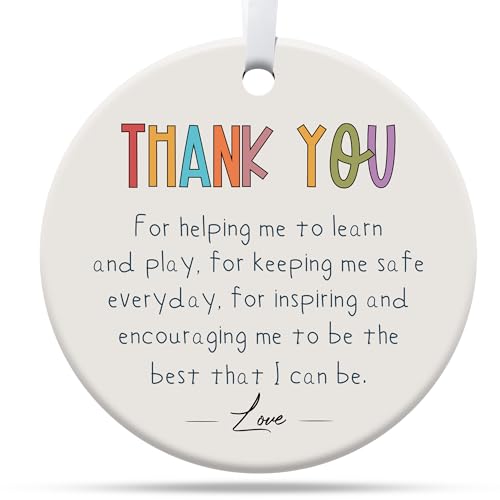 Teacher Christmas Ornament - Teacher 1, Holiday Ceramic Gift for Women, Festive Tree Decor