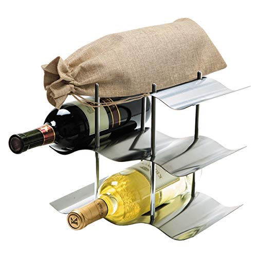 Large Burlap Wine Gift Bags 10 Pack for 1.5L Bottles, Reusable & Durable