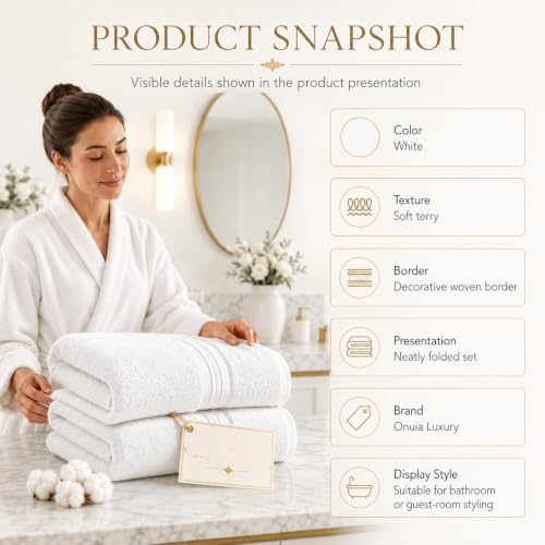 Egyptian Cotton Bath Towels 2-Pack - 800 GSM Ultra Soft & Skin-Friendly