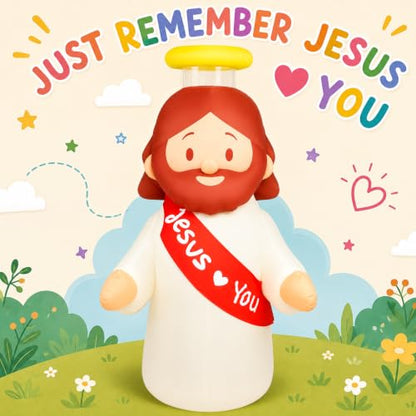 8.3FT Inflatable Jesus Outdoor Decoration with LED Lights and Stable Setup