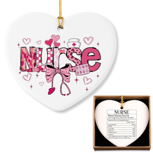 Nurse Graduation Gift Heart Ornament - Personalized Nursing Appreciation Keepsake