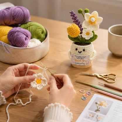 Thank You Gifts for Women - Crochet Orchid Flower - Emotional Support Gift - Variation: Thank You