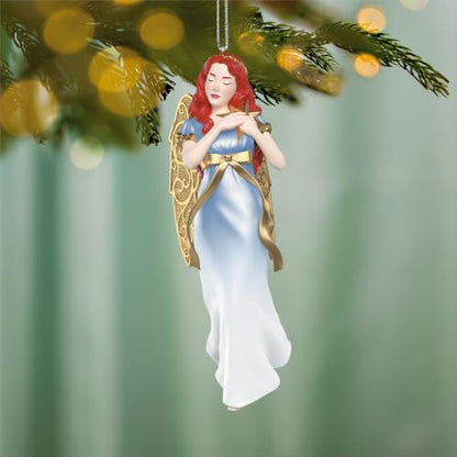 Hallmark Keepsake Christmas Angel Ornament - Guidance 2026, Light Blue & Gold Wings