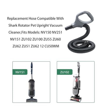 Gray Replacement Hose for Shark Rotator Pet Upright Vacuum NV150 ZU102 ZU55