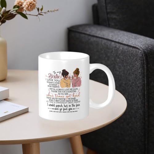 To My Bestie Coffee Mug 11oz Ceramic Christmas Birthday Gift - I Love You Variation