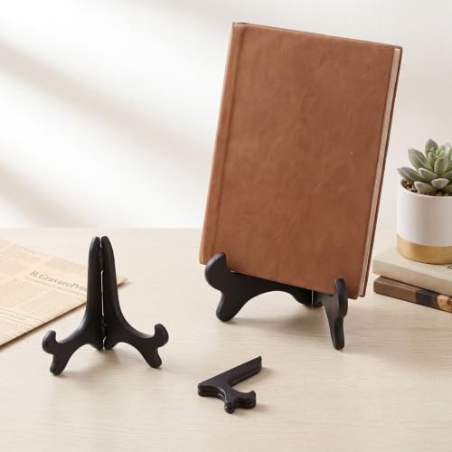 Small Plate Display Stand Set - Adjustable Plastic Support for Plates & Frames, 3 Sizes
