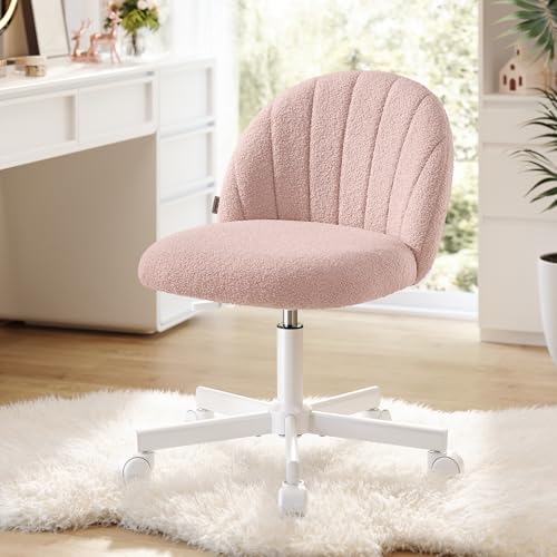 Swivel Makeup Vanity Office Chair - Fruit Pink, Comfortable & Stylish