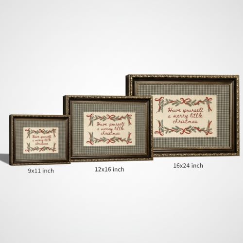 Christmas Canvas Wall Art 16x24in - Have Yourself A Merry Little Christmas Quote, Rustic Farmhouse Decor
