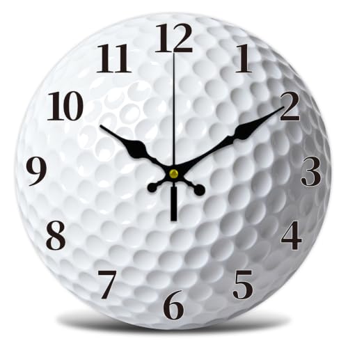 Golf Wall Clock Silent Non-Ticking 12 Inch - Golf Ball Texture Decor - Variation of THIS listing