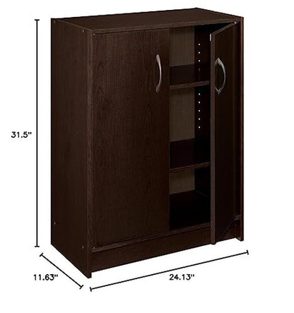 ClosetMaid 8925 2-Door Stackable Laminate Organizer, Espresso