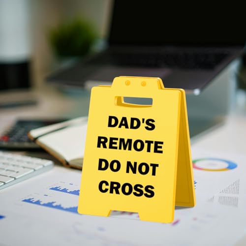 Dad's Remote Funny Desk Sign - Do Not Cross TV Remote - Dad's Gift - Variation of THIS listing
