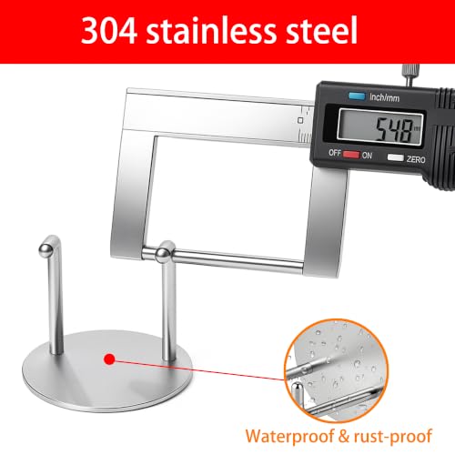 Self Adhesive Double Wall Hooks - Stainless Steel Towel and Robe Hangers, Waterproof Heavy Duty Bathroom Kitchen
