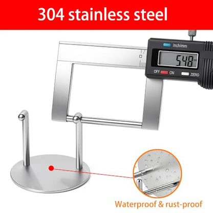 Self Adhesive Double Wall Hooks - Stainless Steel Towel and Robe Hangers, Waterproof Heavy Duty Bathroom Kitchen