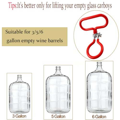 Heavy Duty Carboy Handle Set for 3-6.5 Gallon Glass Fermentation Bottles
