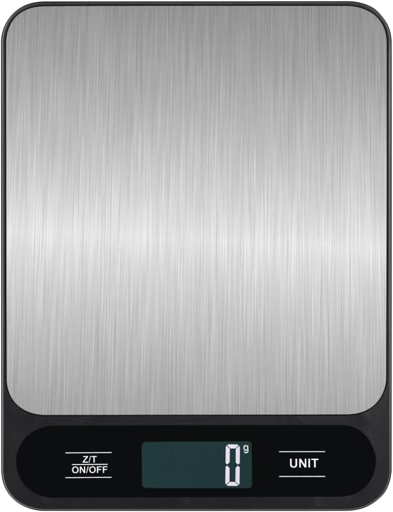 Skiennix Digital Kitchen Weight Scale - Accurate Measurement in Sleek Silver & Black Finish