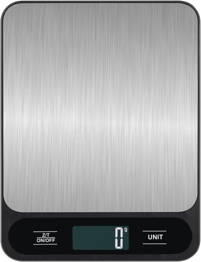 Skiennix Digital Kitchen Weight Scale - Accurate Measurement in Sleek Silver & Black Finish