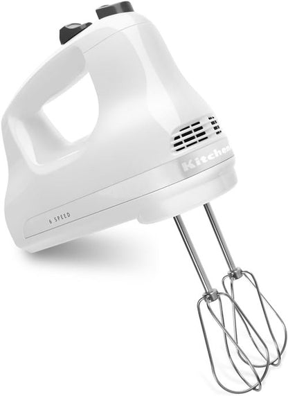 KitchenAid 5 Ultra Power Hand Mixer - High-Speed Performance, Sleek White Design