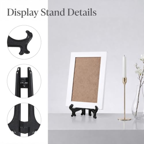 Black Mini Acrylic Plate Stand Set of 4 - Small Display Easels 2.95 Inch