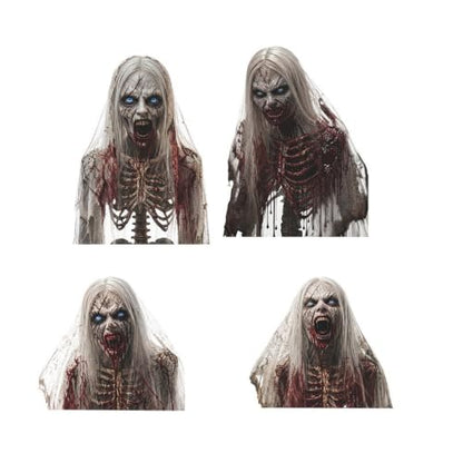 Halloween Window Clings Horror Skull Ghost Bloody Designs - Style17 - 2 Sheets Spooky Decals for Glass & Room Decor