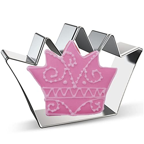 Large Royal Princess Crown Cookie Cutter - Stainless Steel, Model 4