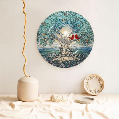 30th Anniversary Ceramic Plate with Stand - 6 Inch Round