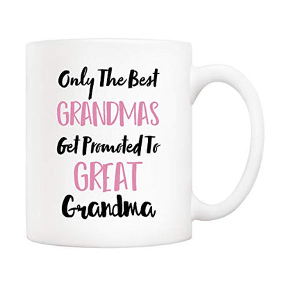 Grandma Mug for Mother's Day - Great Grandma Coffee Cup 11 Oz Gift from Granddaughter & Grandson