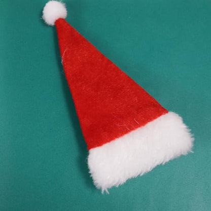 Santa Claus Wine Bottle Cover with Faux Fur Trim - Holiday Party Decor