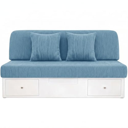 Gollense RV Couch Cover Set with Pillow Covers - Blue, Universal Fit