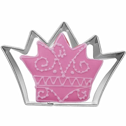 Large Royal Princess Crown Cookie Cutter - Stainless Steel, Model 4