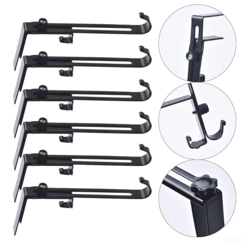Heavy-Duty Adjustable Iron Double Hooks for Christmas Decorations - 6 Pack