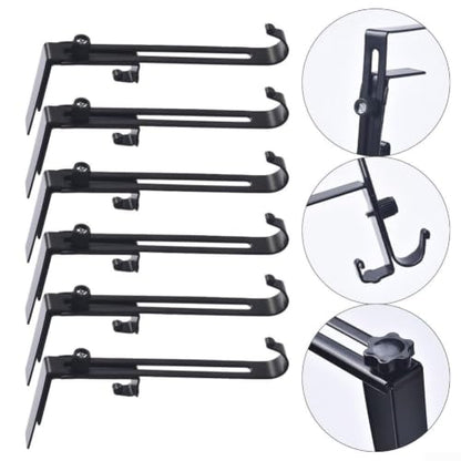 Heavy-Duty Adjustable Iron Double Hooks for Christmas Decorations - 6 Pack