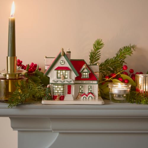 Spode Christmas Tree Village Fire Station Figurine - Pet Store Variation