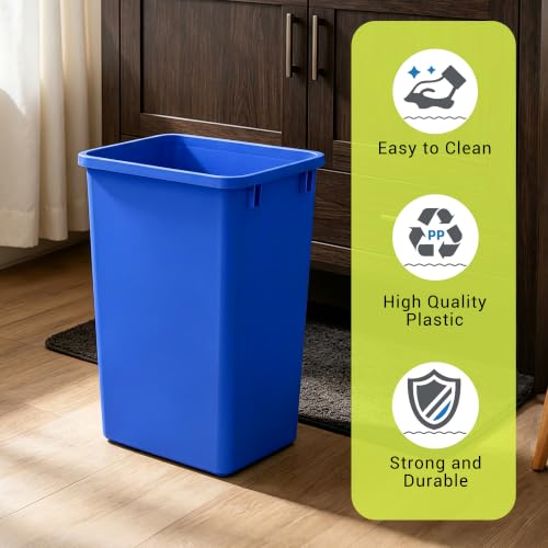 35QT Slim Kitchen Trash Can - Space-Saving Waste Bin, 2 Pack