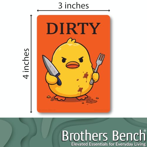 Funny Duck Dishwasher Clean Dirty Sign Magnet with Variation Duck