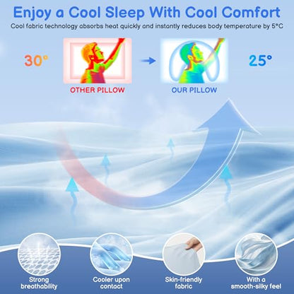 Side Sleeper Pillow with Arm Holes - Memory Foam Ergonomic Support Grey