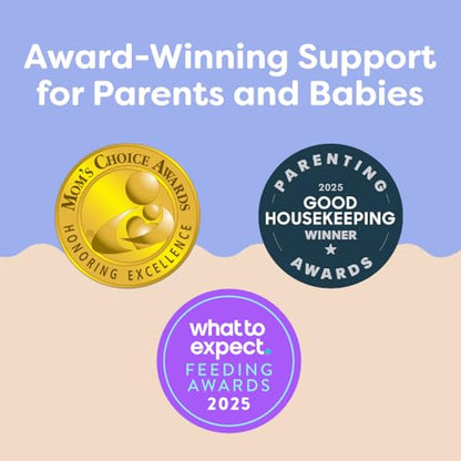 Boppy Nursing Pillow - Firm, Ergonomic U-Shaped Bottle and Breastfeeding Pillow with High Lift for Comfort and Support, Spacious Surface - Gray Gentle Leaves