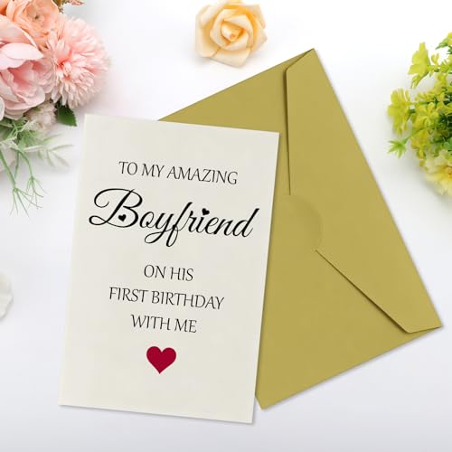 Funny Birthday Card for Boyfriend - Romantic Greeting Card from Girlfriend