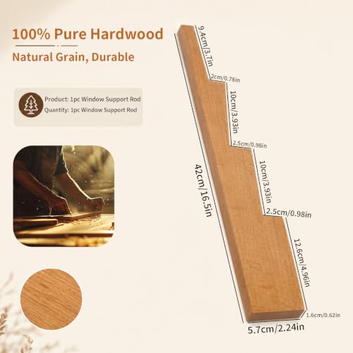 Wooden Window Prop Stick Opener - Adjustable Support for Ventilation